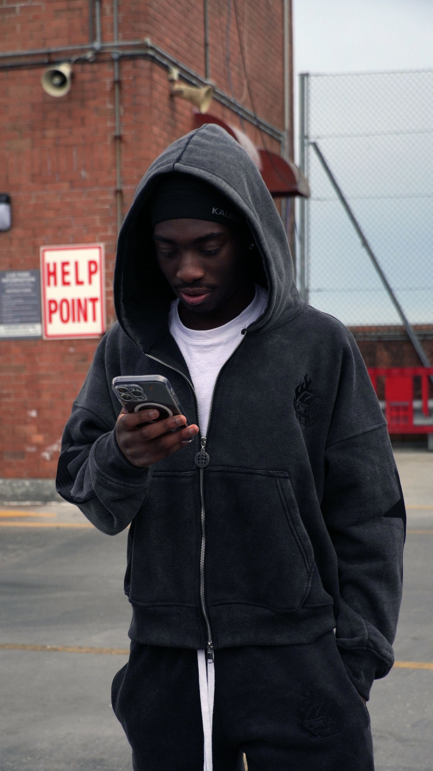 Kaios Streetwear - Charcoal Stone Grey Tracksuit