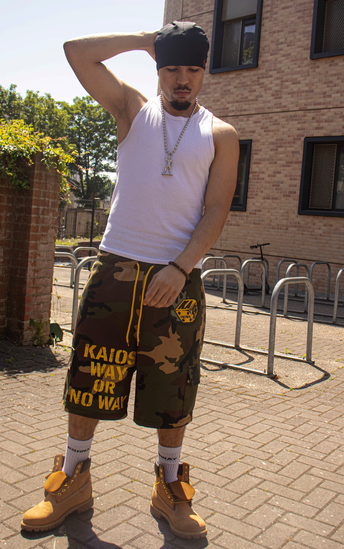 Kaios Streetwear - Camo Cargo Shorts - Drawstring