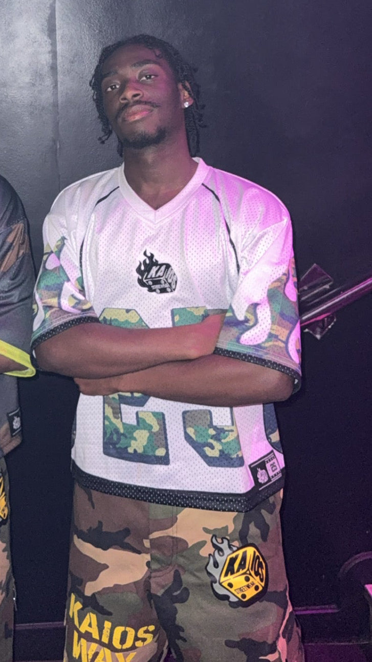 Kaios Streetwear - Camo Cargo Shorts - Belted
