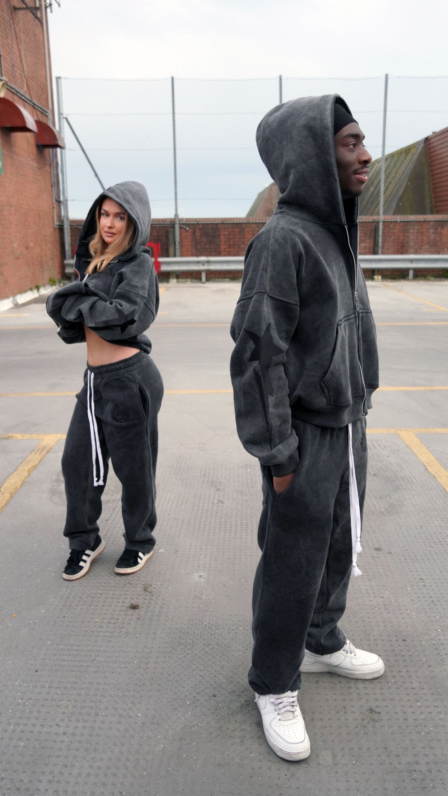 Kaios Streetwear - Charcoal Stone Grey Joggers