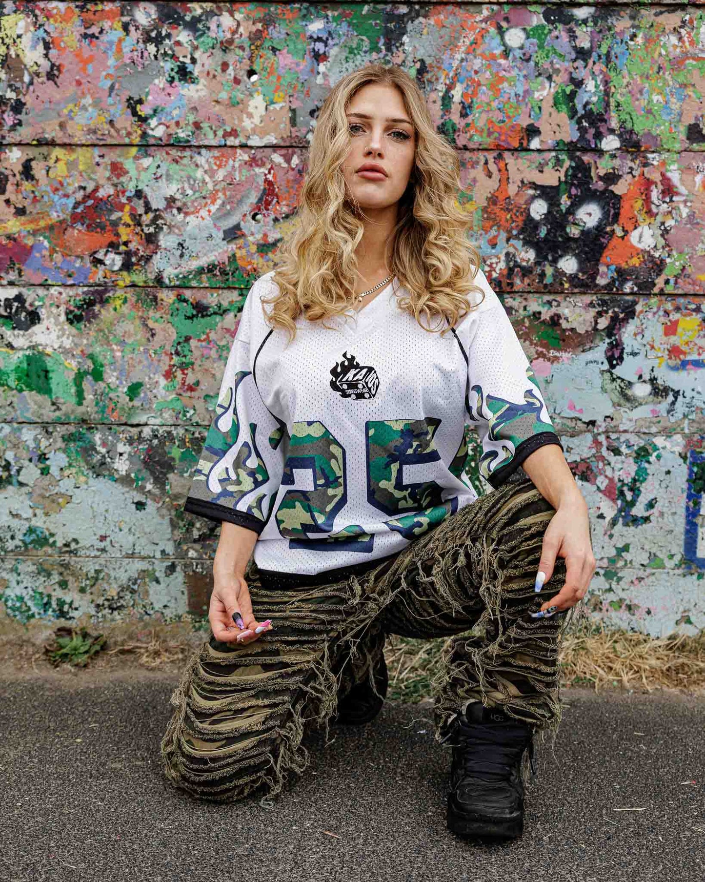 Kaios Mesh Jersey - Arctic White Camo