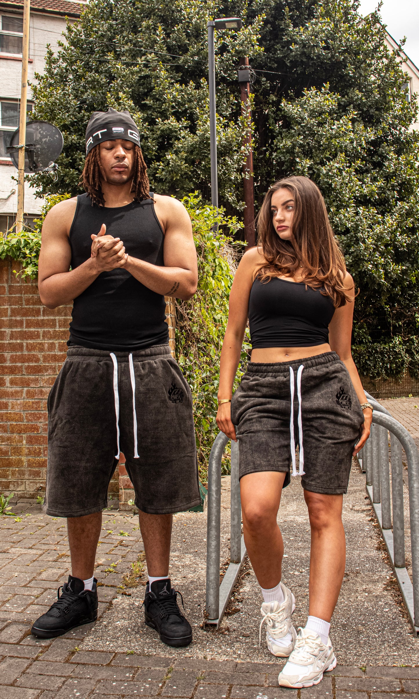 Kaios Streetwear - Charcoal Stone Grey Shorts