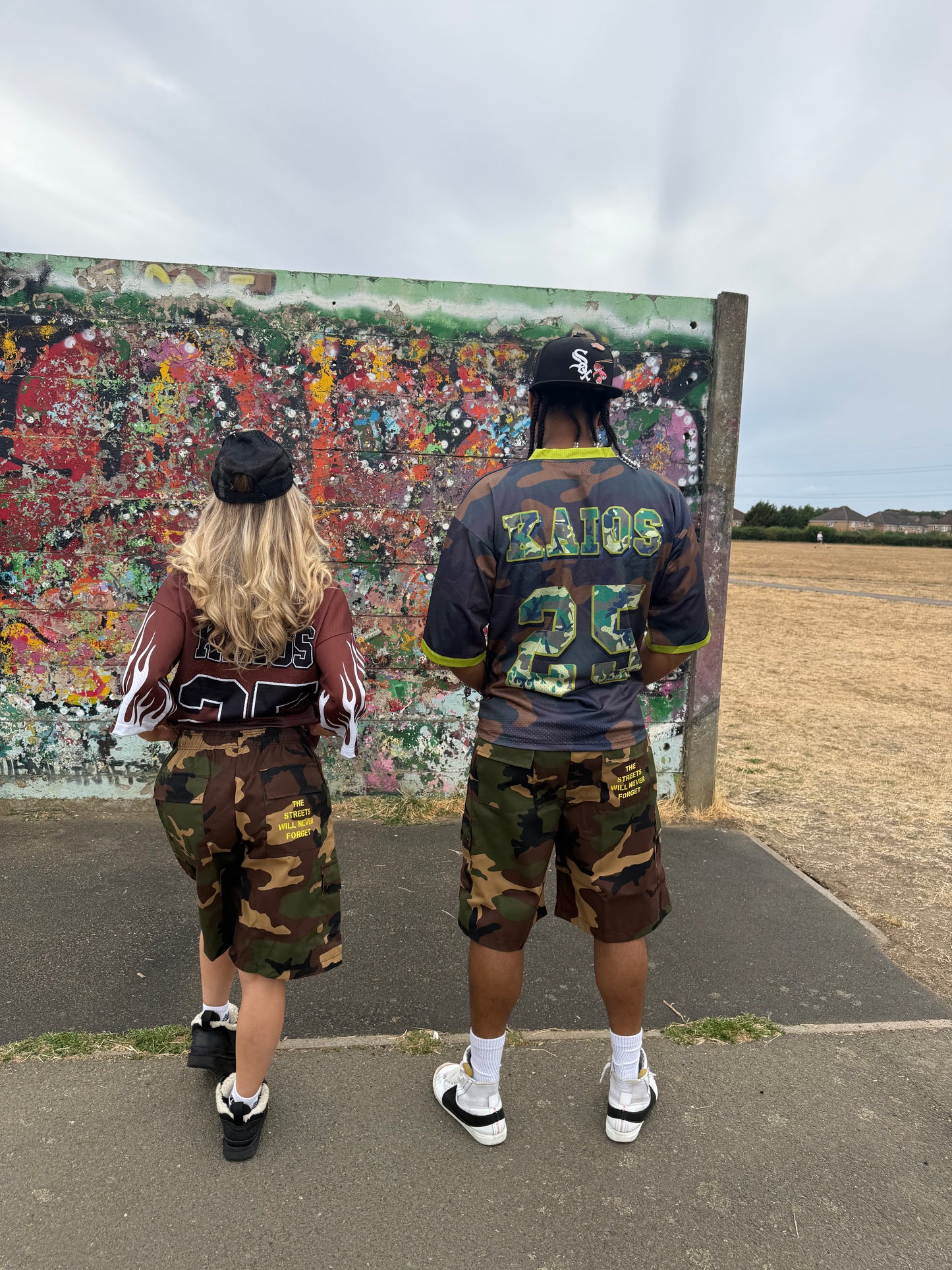 Kaios Streetwear - Camo Cargo Shorts - Belted