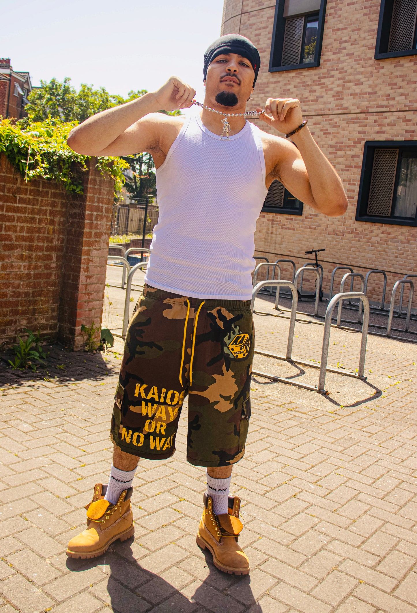 Kaios Streetwear - Camo Cargo Shorts - Drawstring