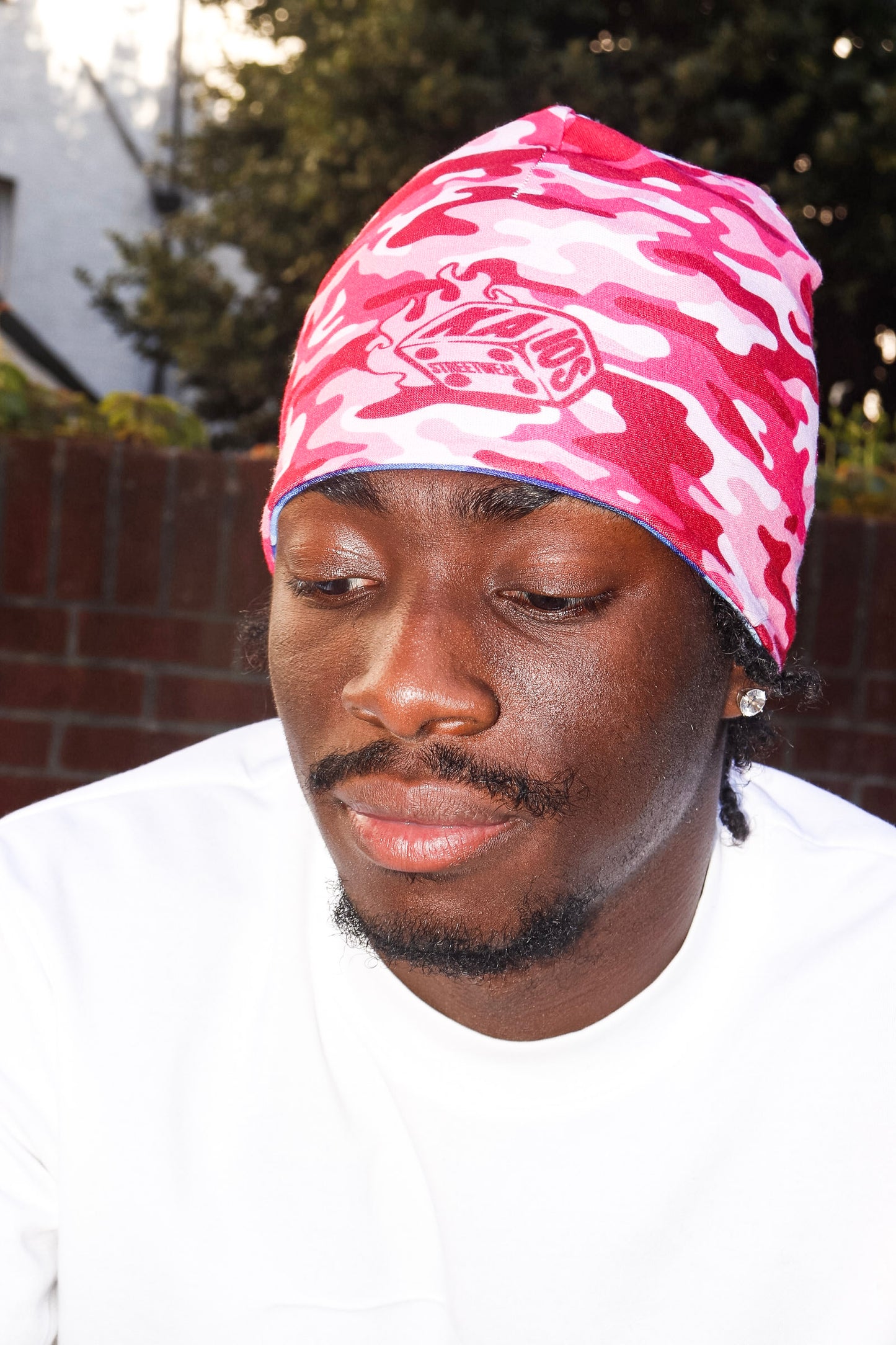 Kaios Streetwear Reversible Skull Hat - Camo Blue/Camo Pink