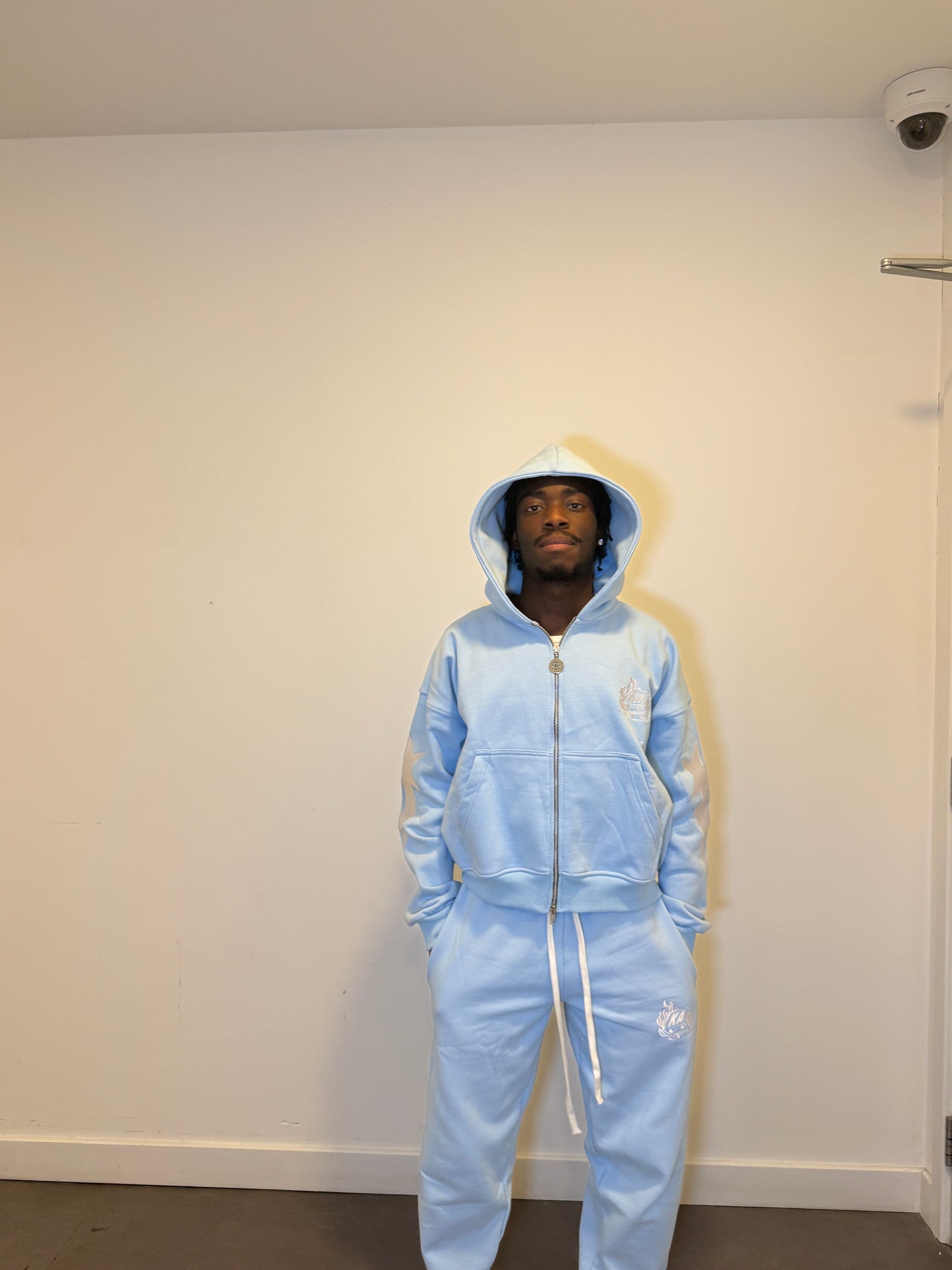 Limited Edition Kaios Streetwear - Ice Baby Blue Zipped Hoodie