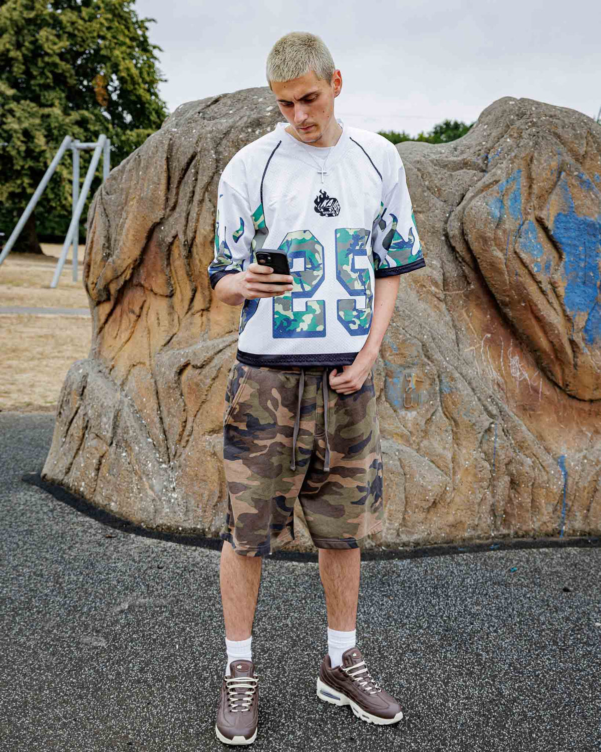 Kaios Mesh Jersey - Arctic White Camo