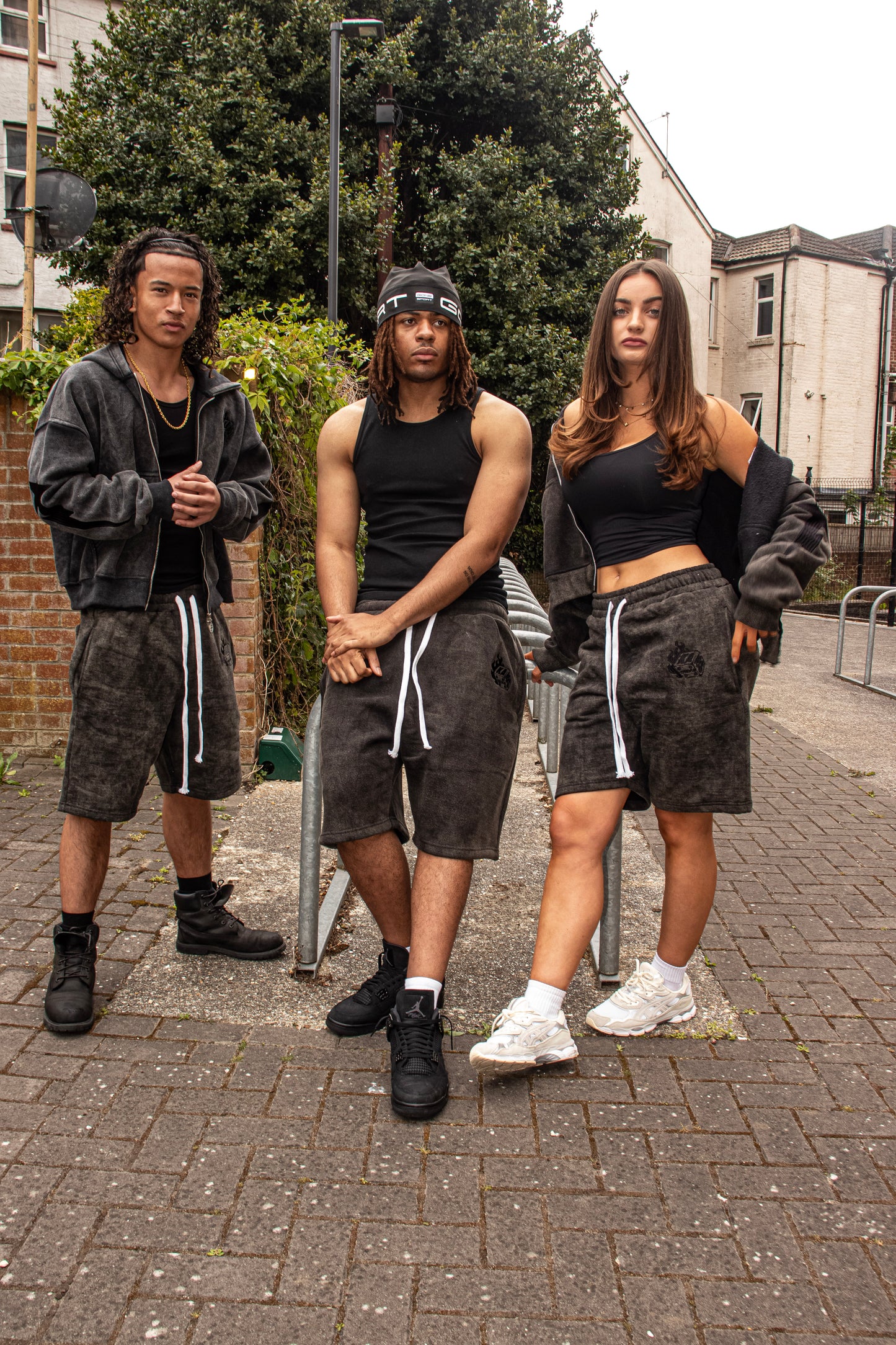 Kaios Streetwear - Charcoal Stone Grey Shorts