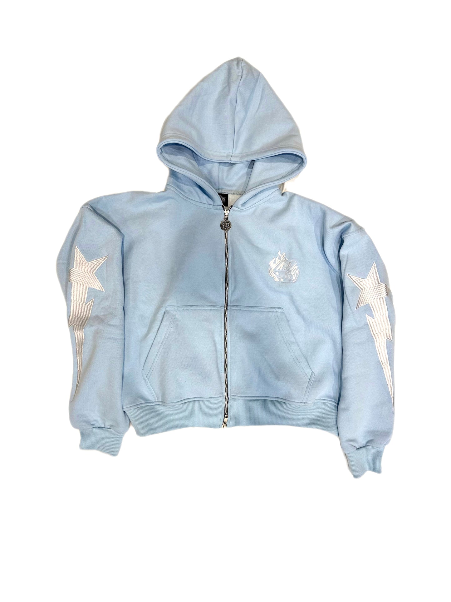 Limited Edition Kaios Streetwear - Ice Baby Blue Zipped Hoodie