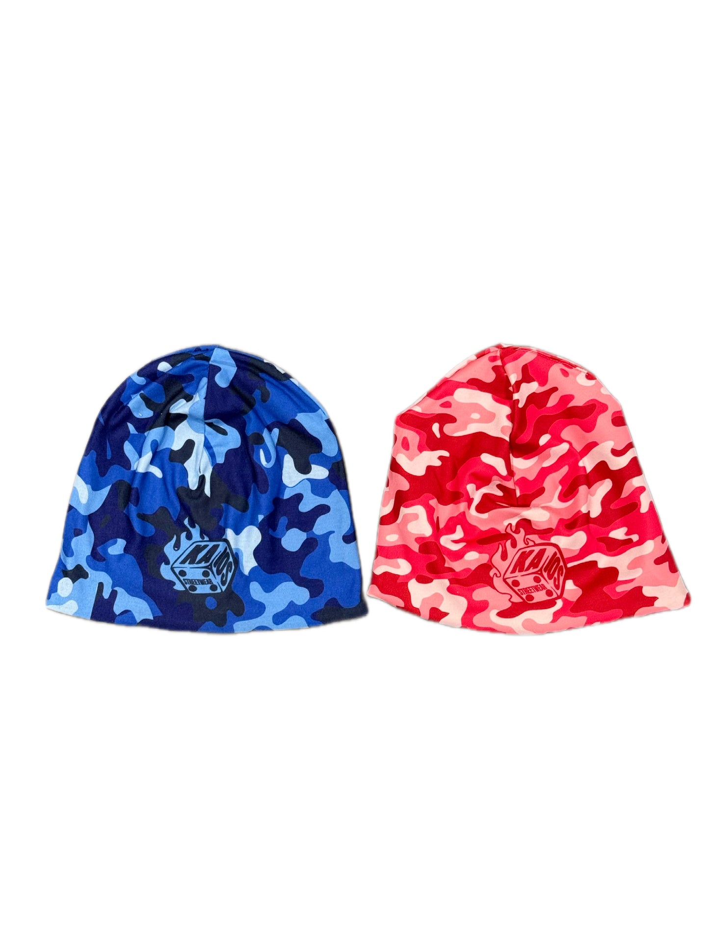 Kaios Streetwear Reversible Skull Hat - Camo Blue/Camo Pink