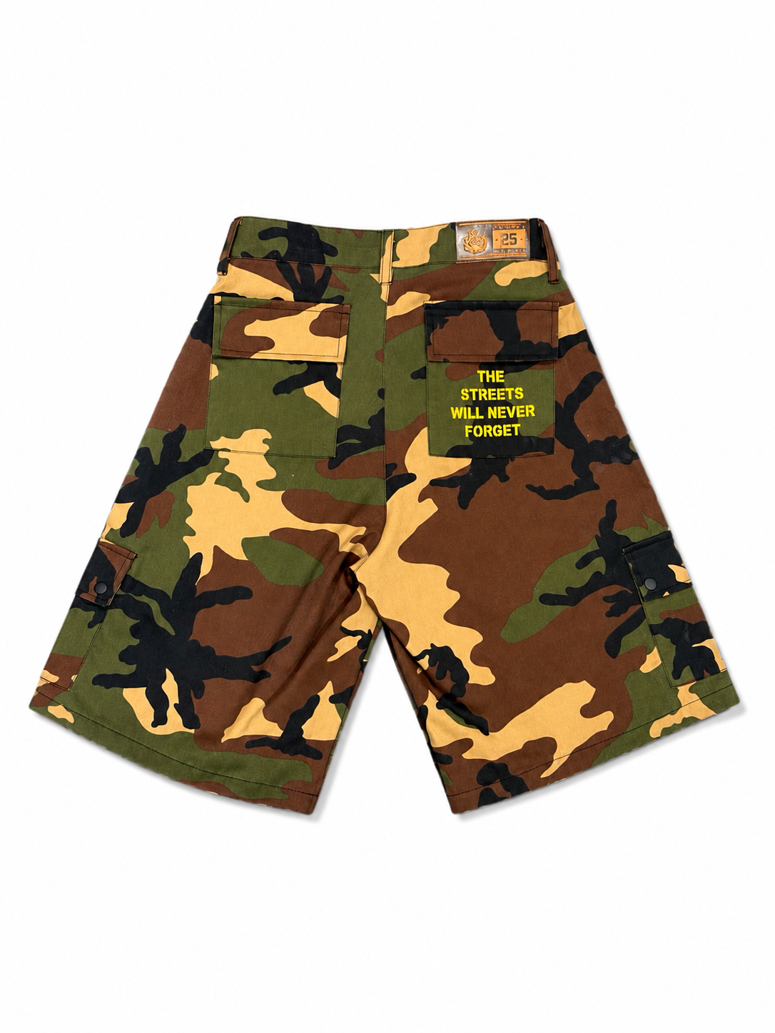 Kaios Streetwear - Camo Cargo Shorts - Belted