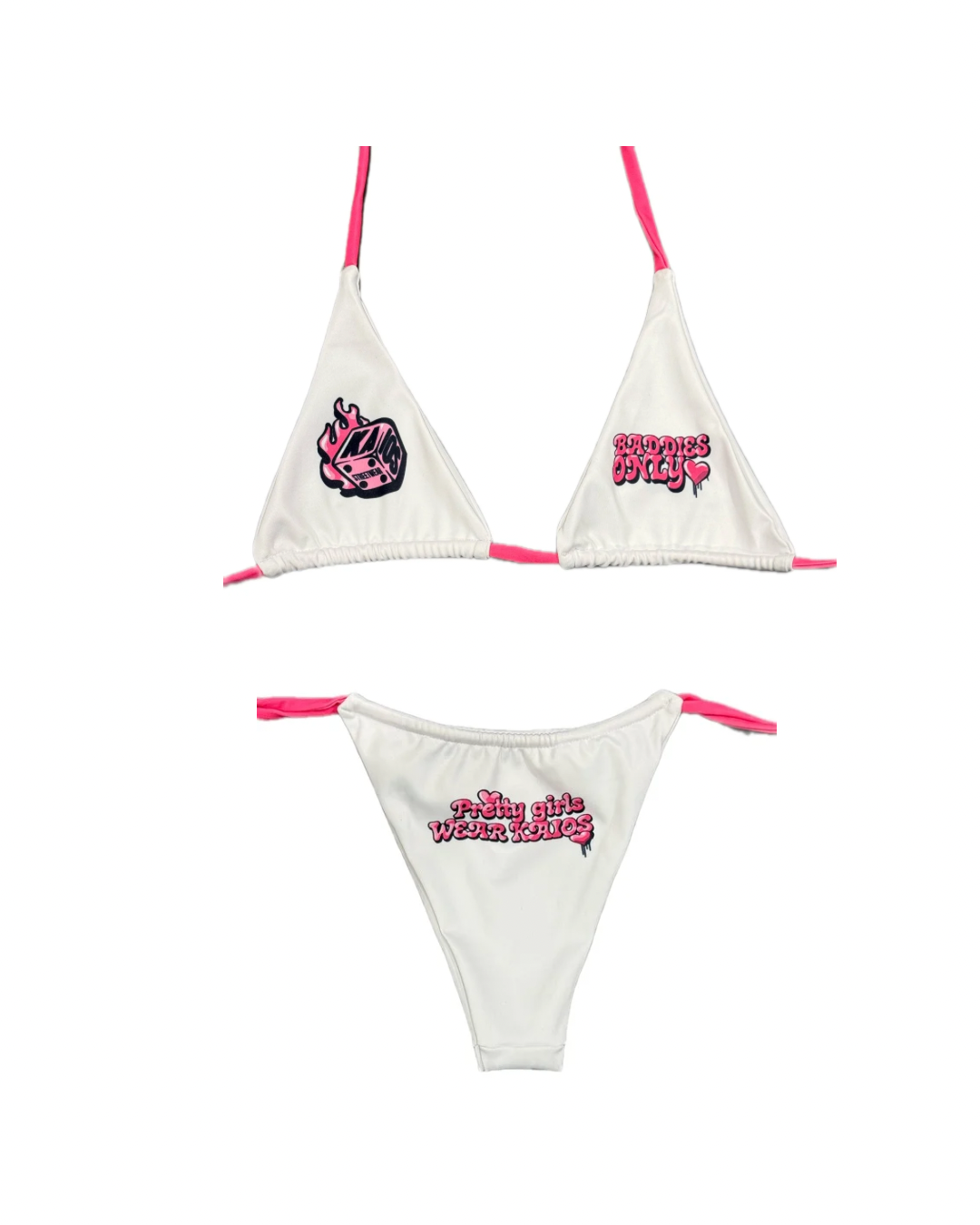 Kaios Streetwear Baddies Only Bikini - White