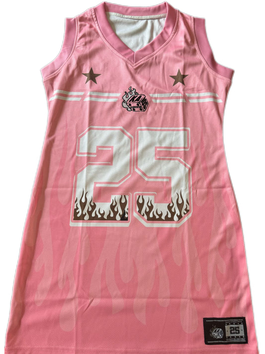 Jersey dress - Blazing Pink